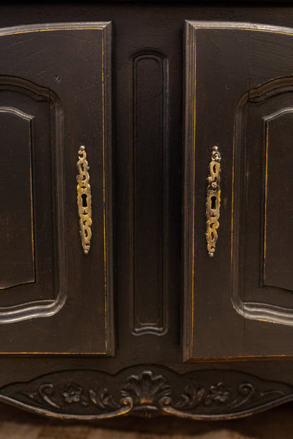 Louis XV Style Ball & Claw Oak Display Cabinet