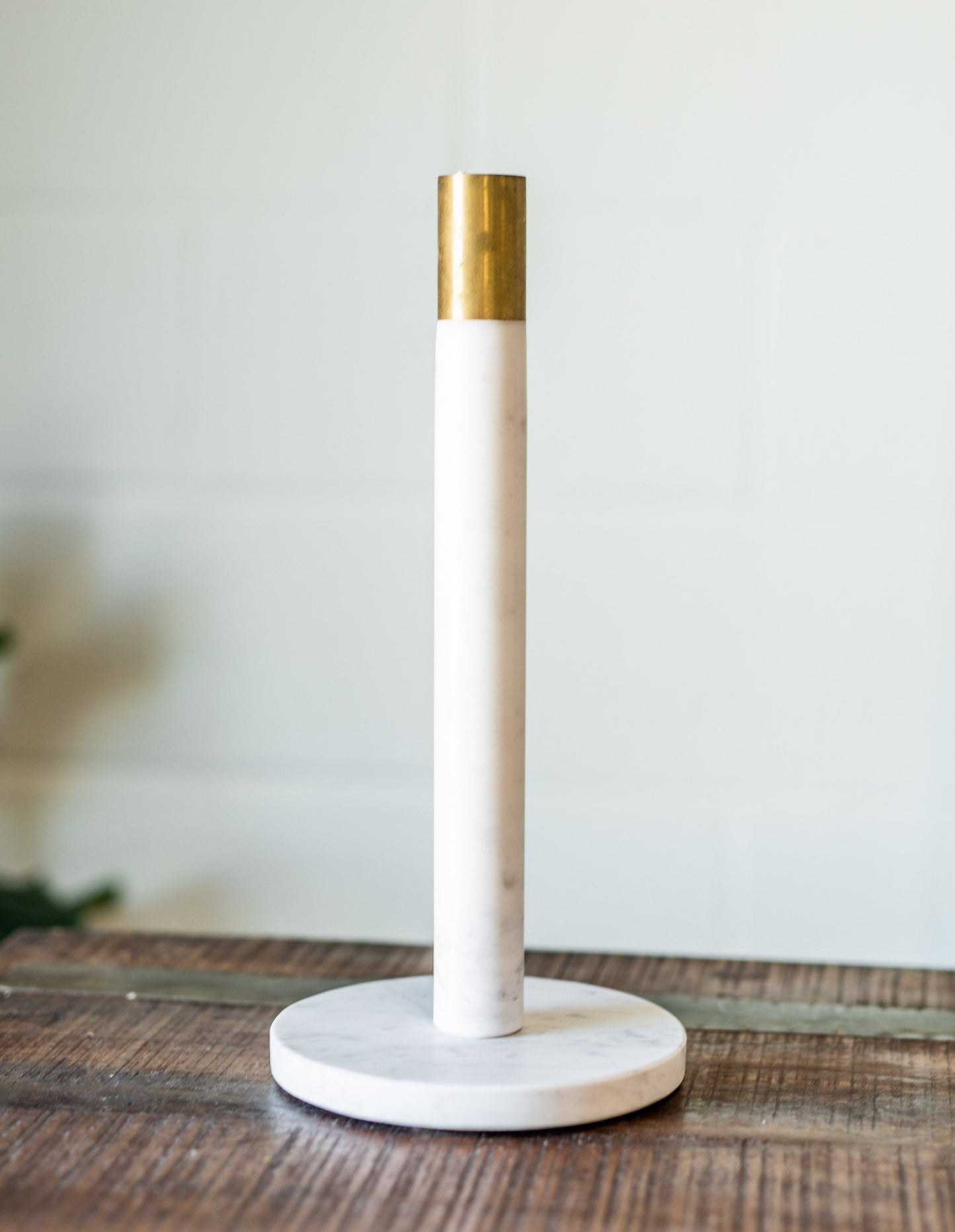 Marble Paper Towel Holder w/ Brass Top