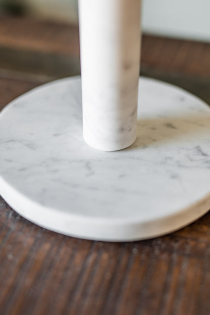 Marble Paper Towel Holder w/ Brass Top