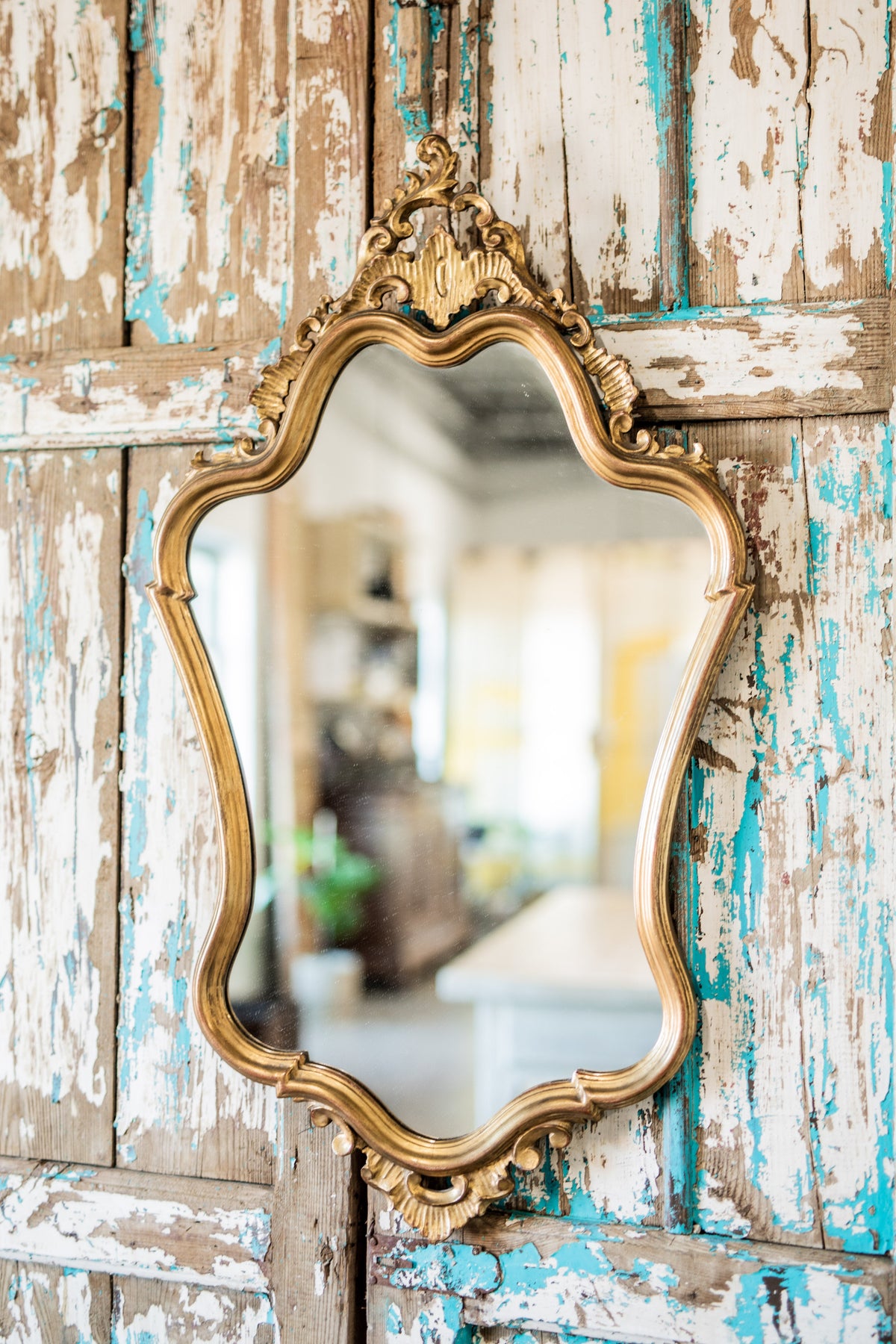 Rococo Gilt Wood Framed Mirror
