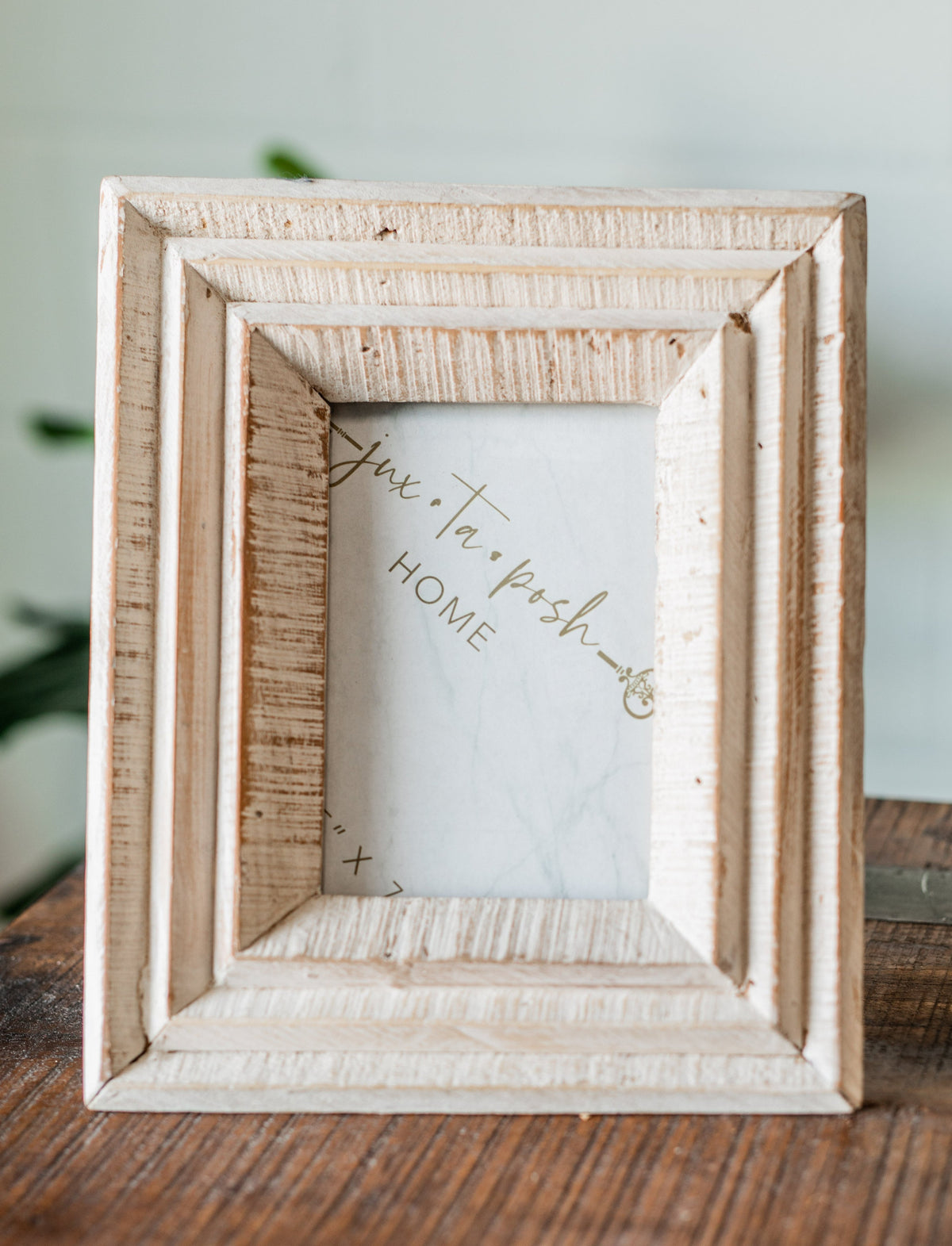 White Washed Recycled Wood Photo Frames