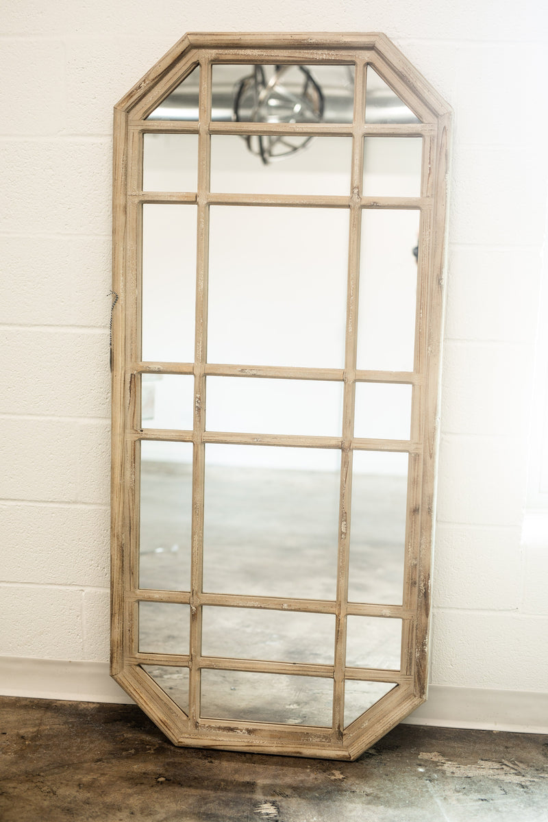 Wood Framed Octagon Mirror