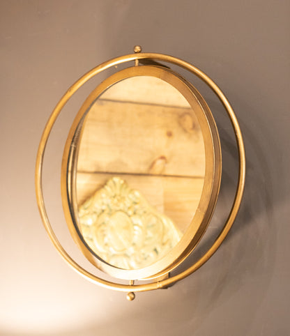 Round Wall Mirror w/ Adjustable Bracket