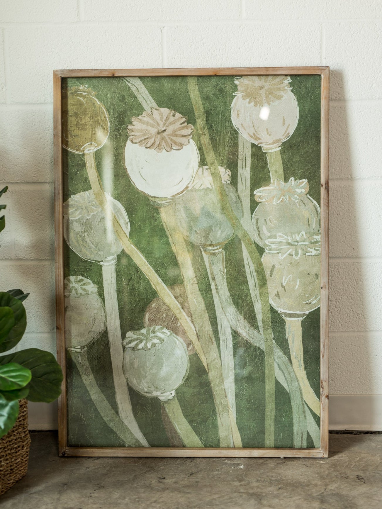 Poppy Print Under Glass