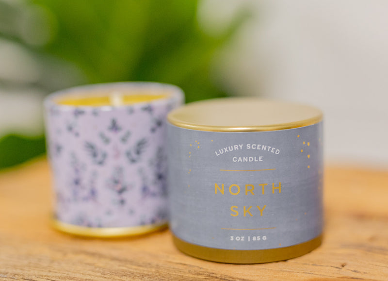Winter Demi Tin Candle