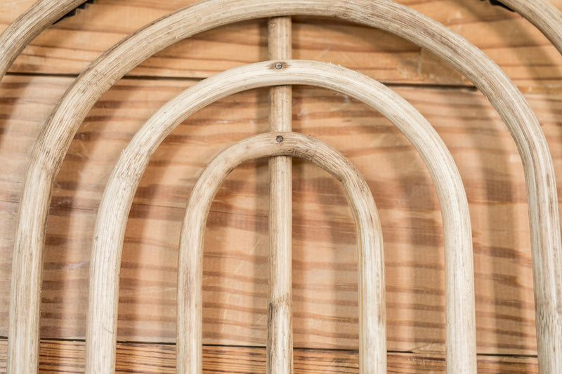 Arched Rattan Wall Rack w/ 5 Hooks