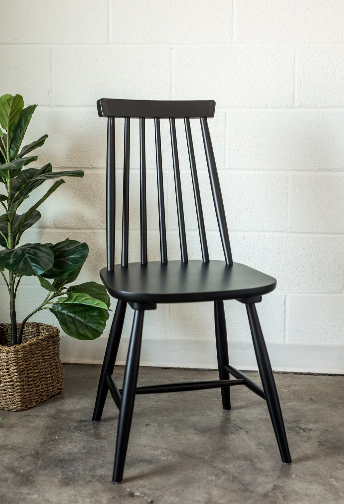 Slatted Rubberwood Dining Chair