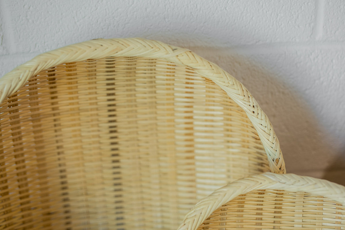 Handwoven Shallow Bamboo Wall Basket
