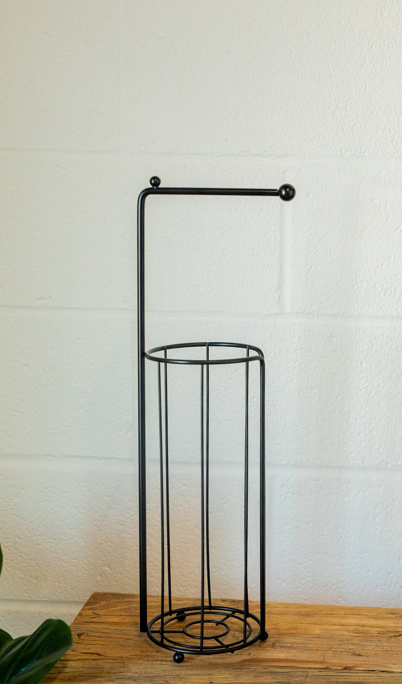 Metal Toilet Paper Stand w/ Storage