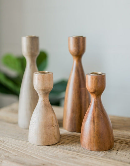 Wood Turned Candle Holder