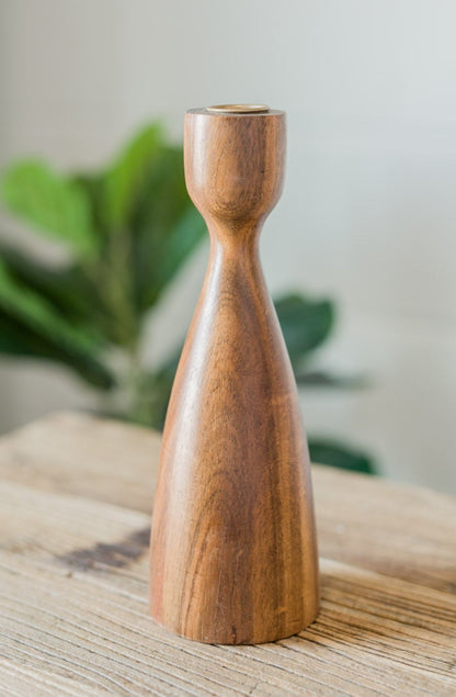 Wood Turned Candle Holder