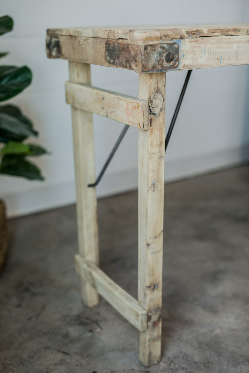 Bleached Wood Indian Wedding Console Table