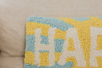 "Happy" Hook Pillow
