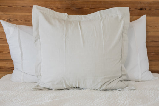 Hemstitch Natural Shams
