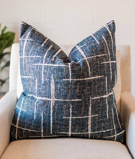 Definition Blue Square Pillow
