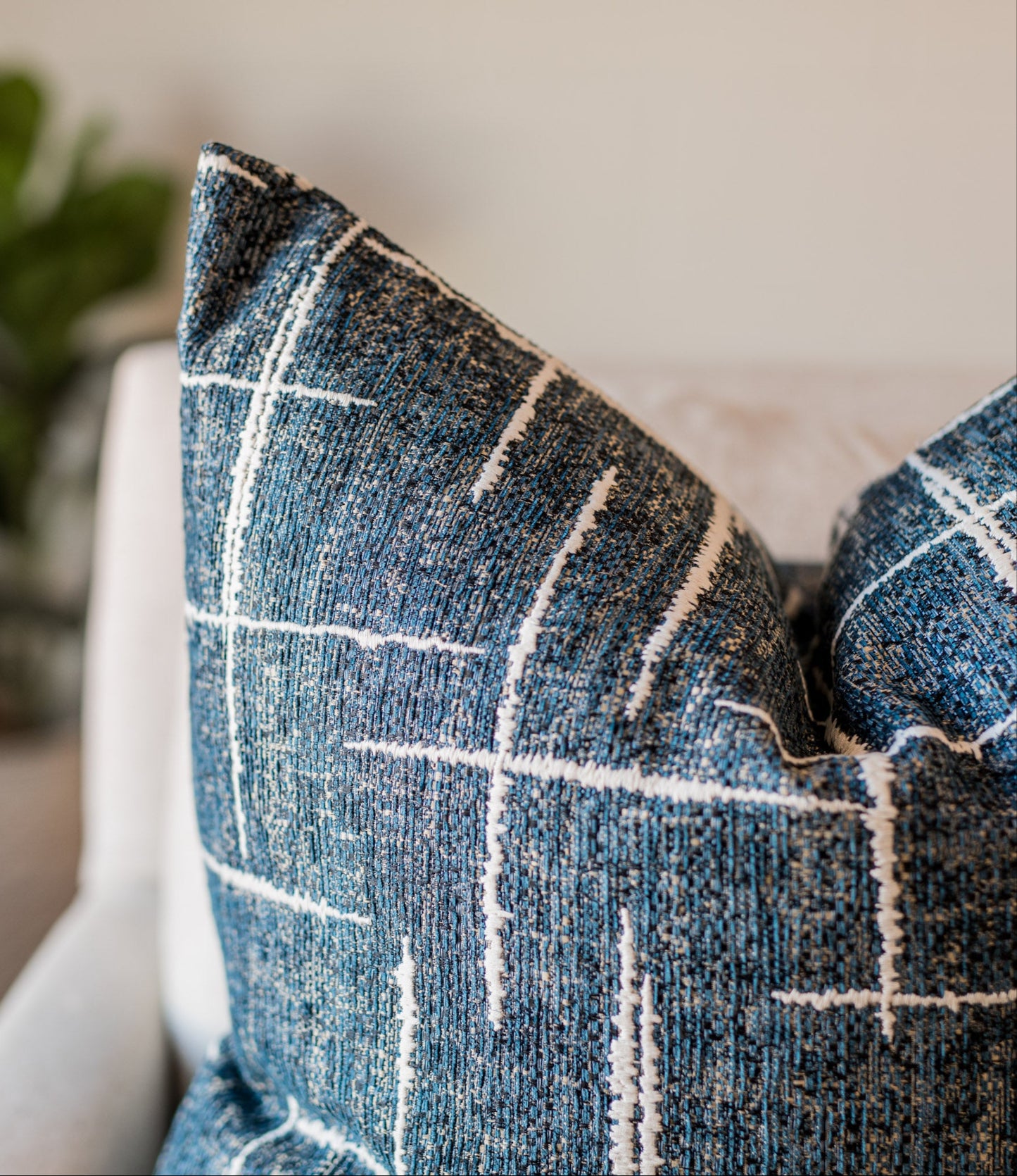 Definition Blue Square Pillow