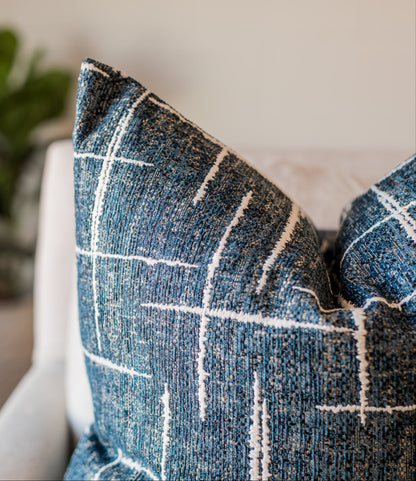 Definition Blue Square Pillow