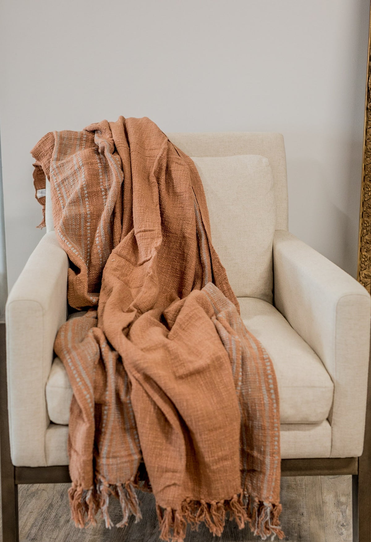 Piper Terracotta Cotton Throw