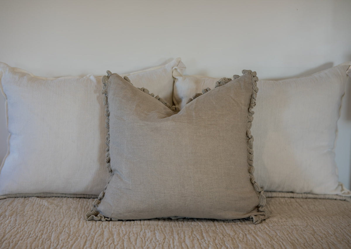 Paz Crochet Linen Shams