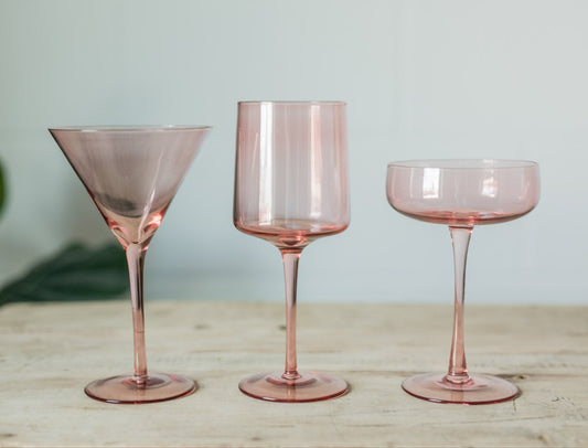 Mid-Century Blush Drinkware Collection