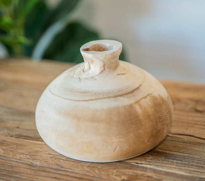 Sonya Paulownia Wood Vase