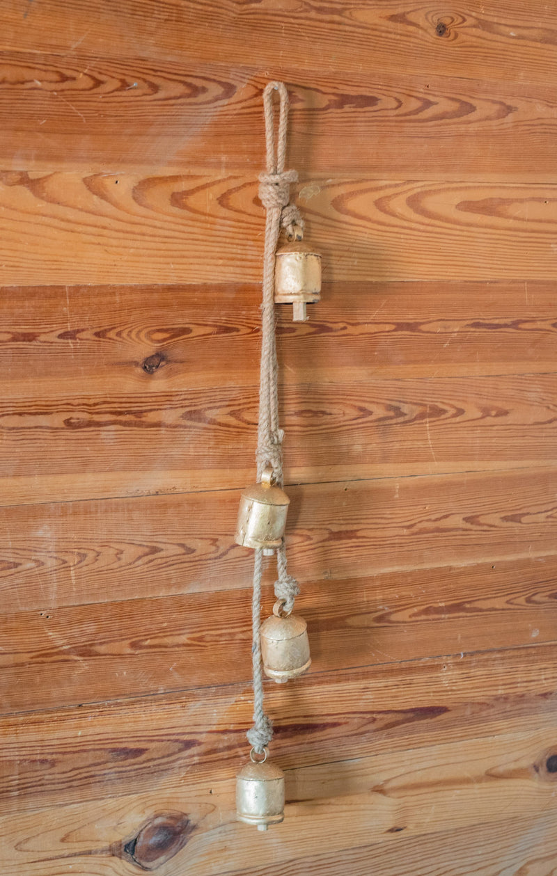 Rustic Iron Bells on Rope