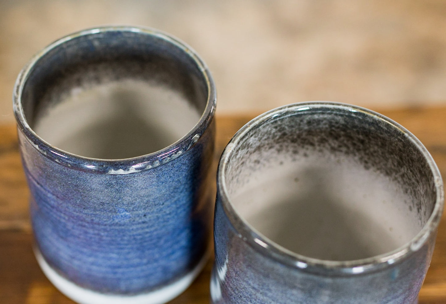 Navy Stoneware Crock