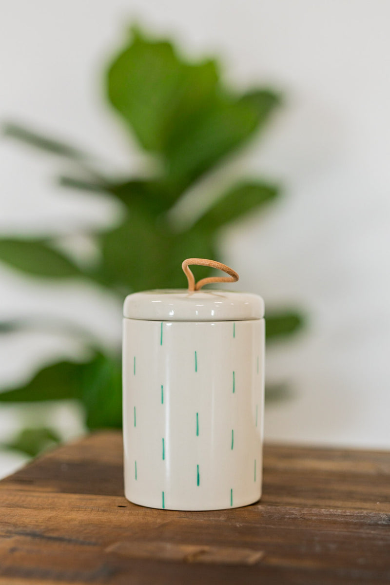 Dainty Stoneware Lidded Canister