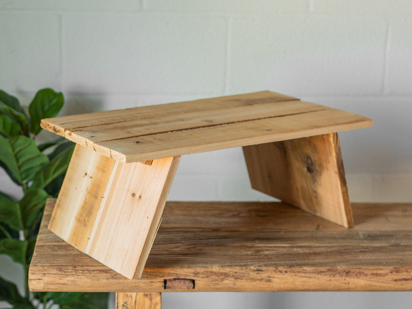 Distressed Light Wood Riser