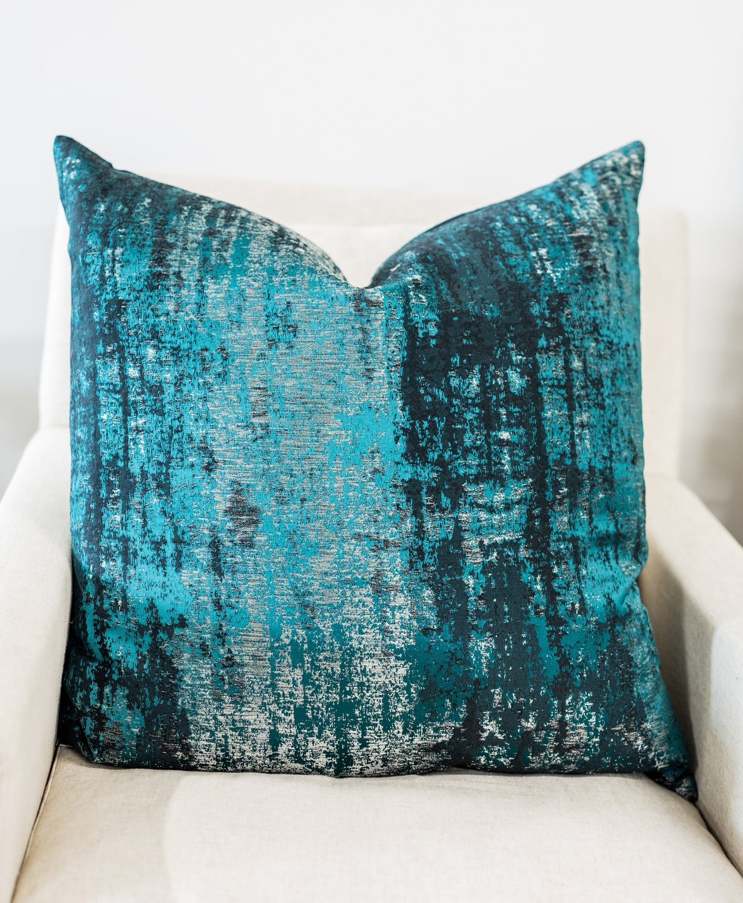 Aurora Peacock Square Pillow