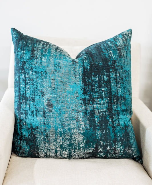 Aurora Peacock Square Pillow