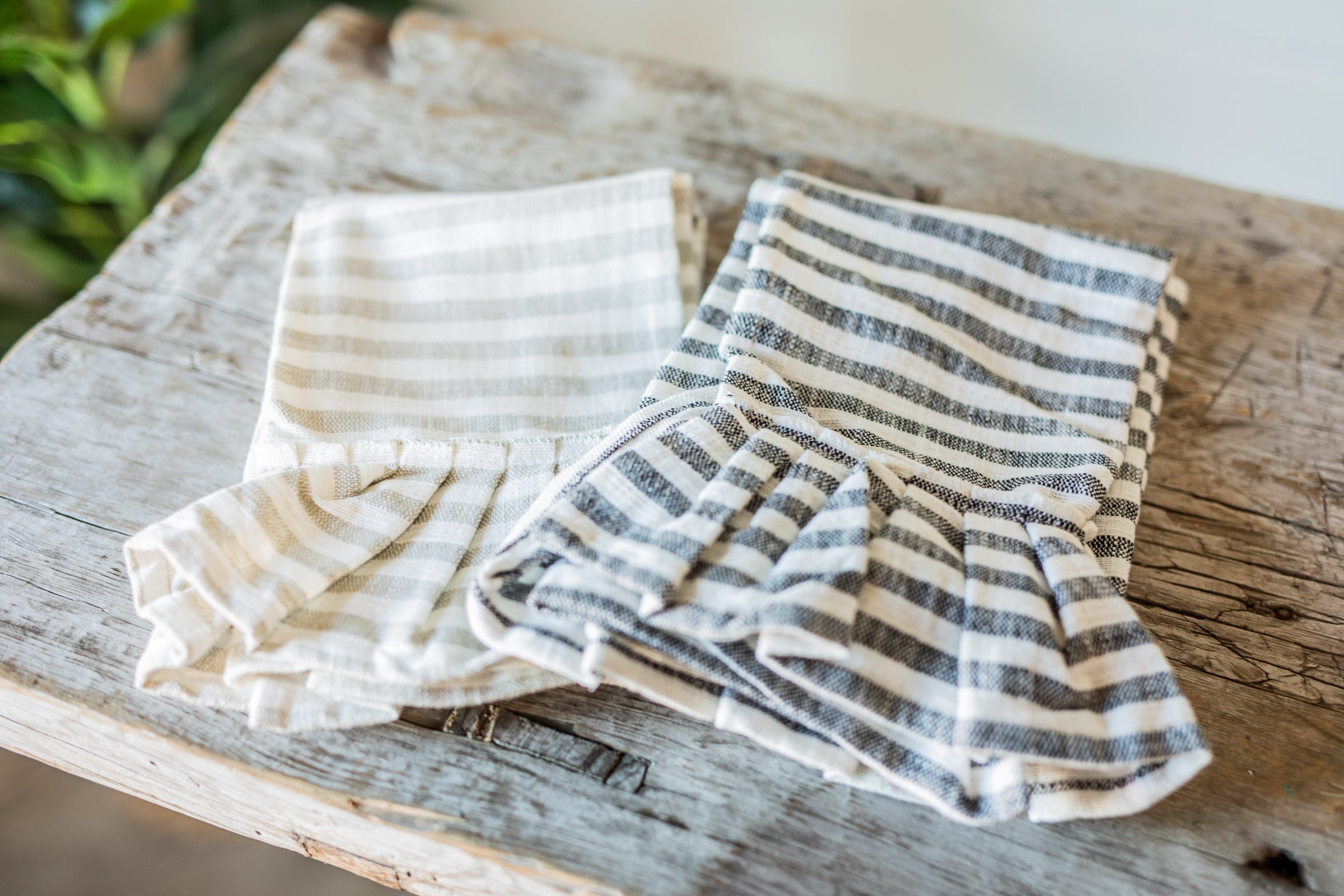 Creative Co-op - Woven Cotton Tea Towel with Stripes