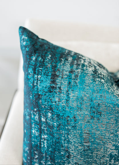 Aurora Peacock Square Pillow