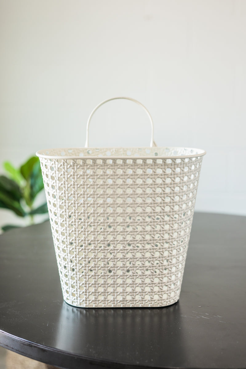 Cane Pattern Hanging Basket