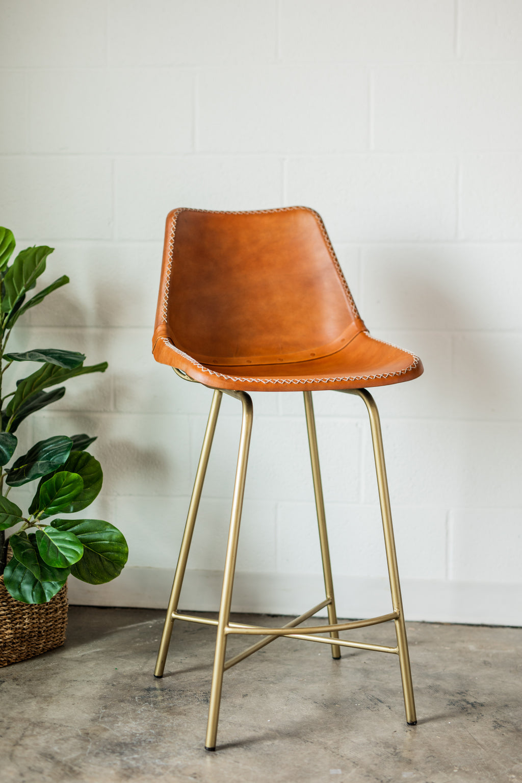 Leather Whip Stitch Side Chair – Tin Lizzies