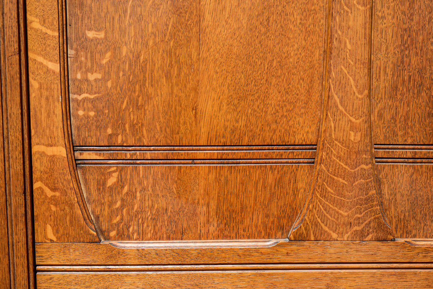 Floral Carved Oak Bed