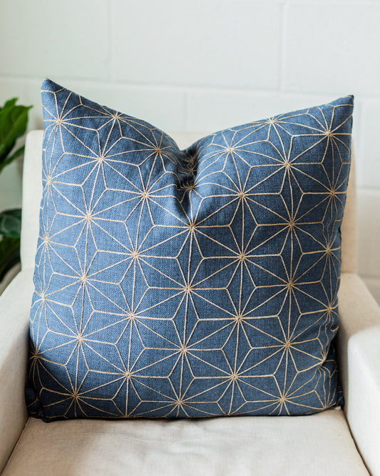 Crosby Navy & Gold Pillow