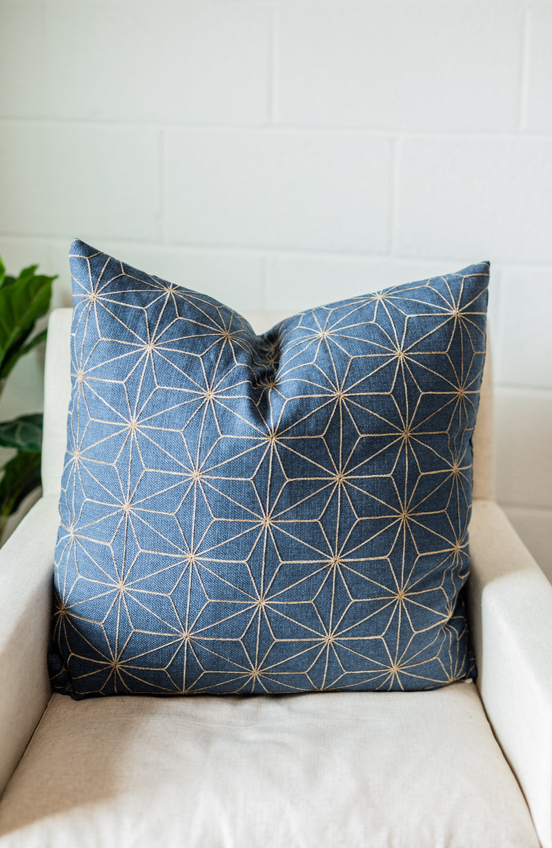Crosby Navy & Gold Pillow