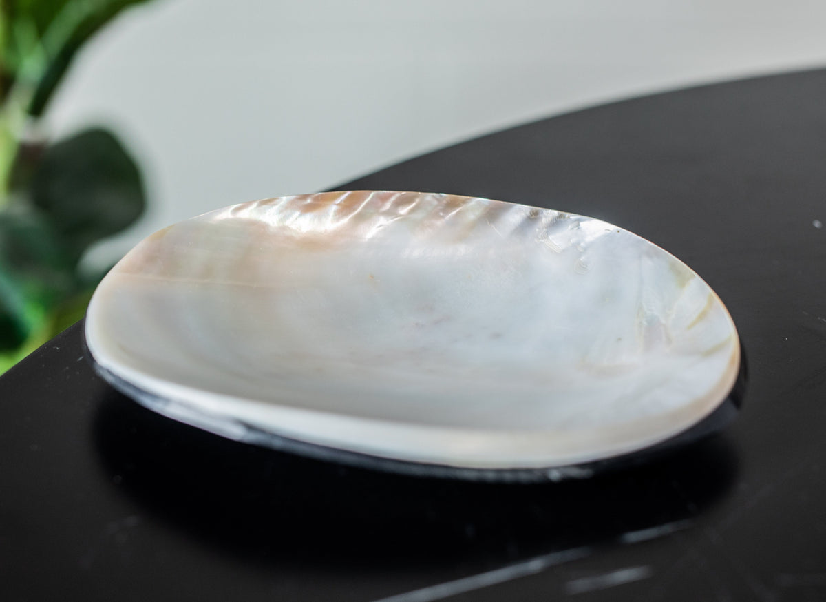 Large Clam Plate w/ Pearl Finish