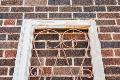 Iron Heart Wood Door
