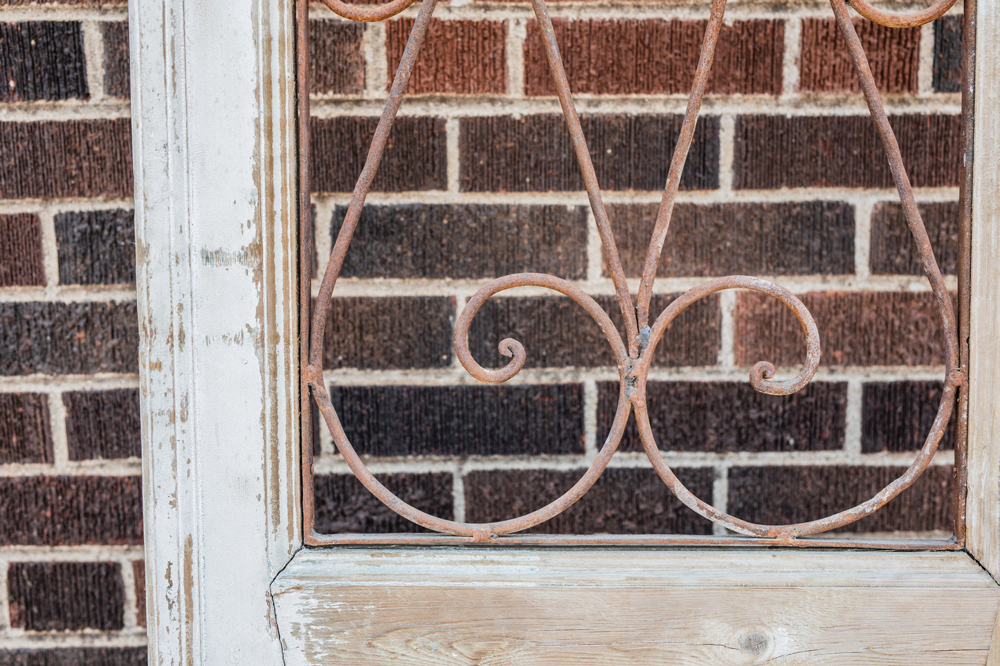 Iron Heart Wood Door