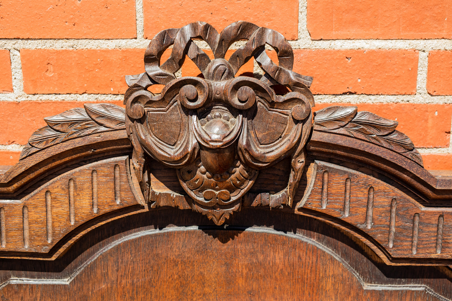 Henri II Style Oak Bed