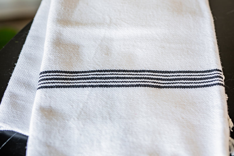 Navy Stripe Cotton Tea Towel