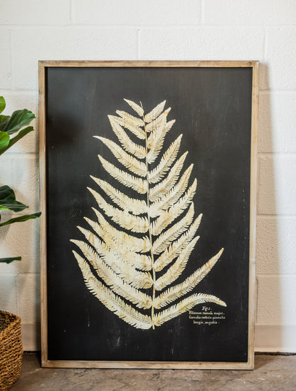 Wood Framed Vintage-Inspired Fern Print