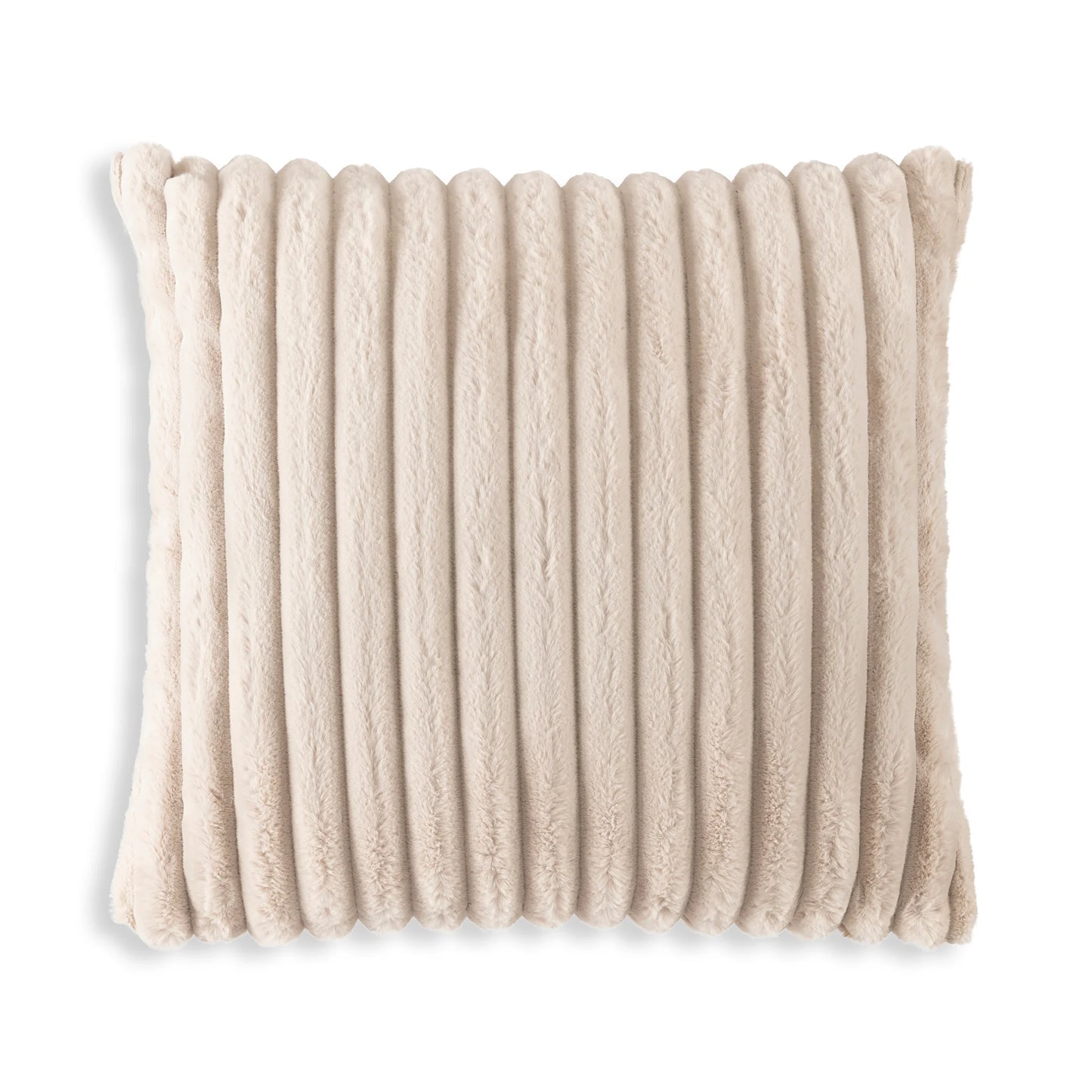 Dreams Square Faux Fur Channel Pillow