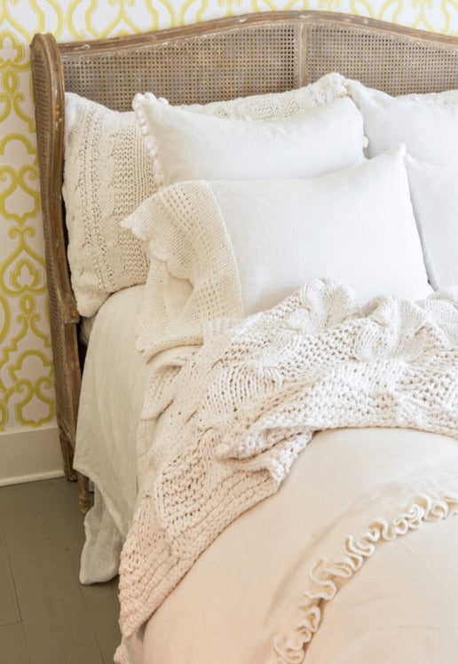 Paz Crochet Linen Shams